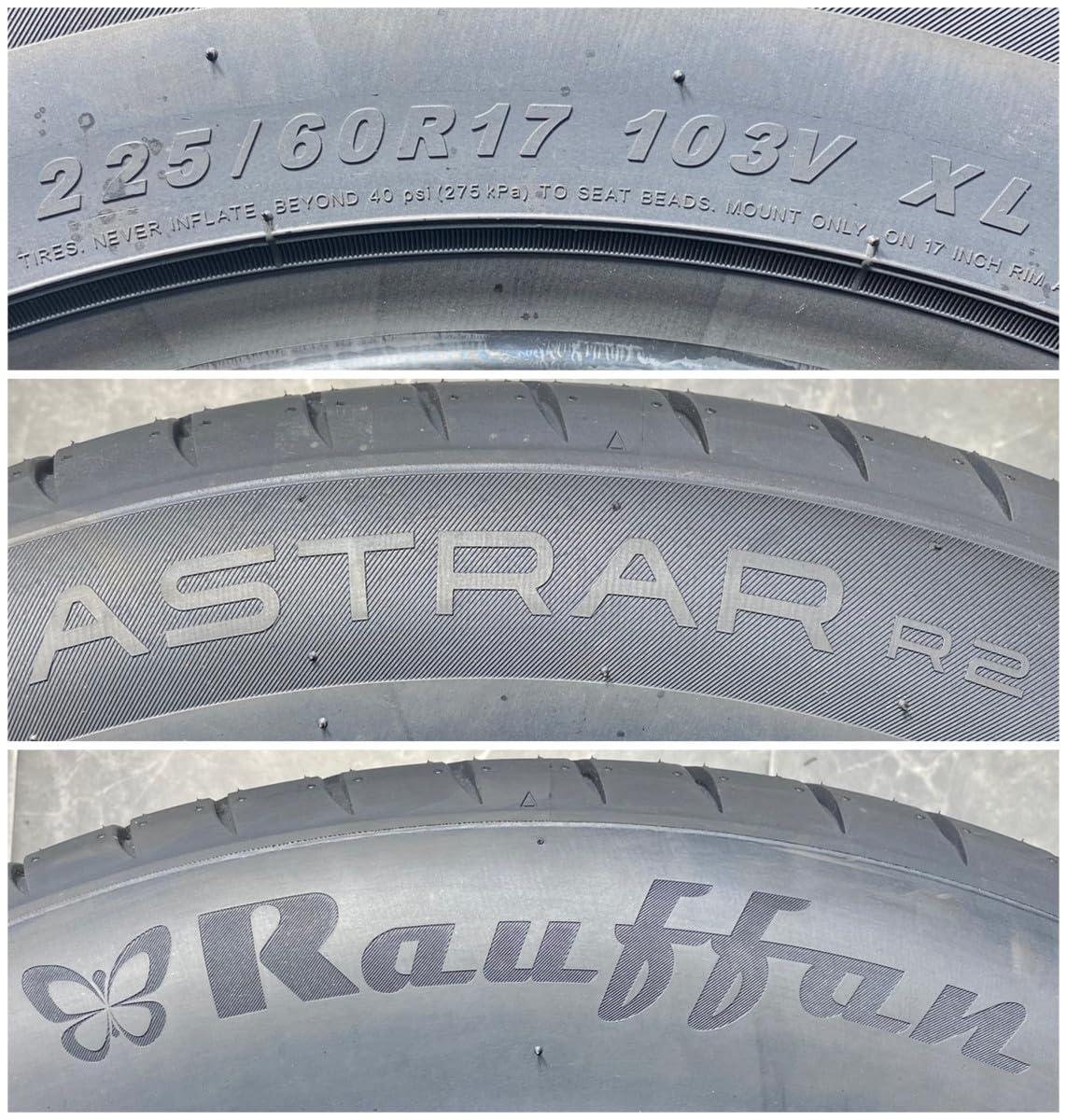 Amazon.co.jp: 225/60R17 103V XL Rauffan ASTRAR R2 サマータイヤ 4本